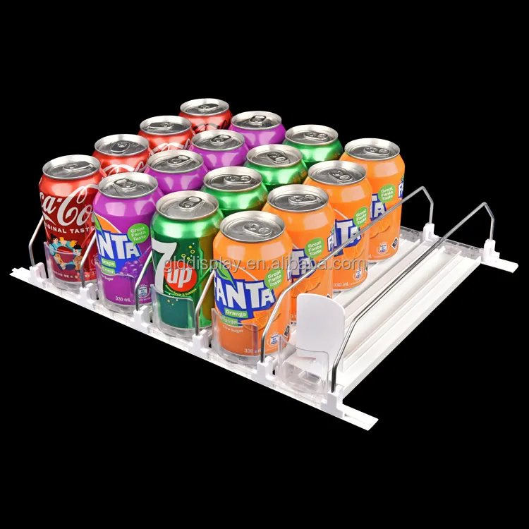 Refrigerador puede organizador, nevera organizador bandeja de bebidas