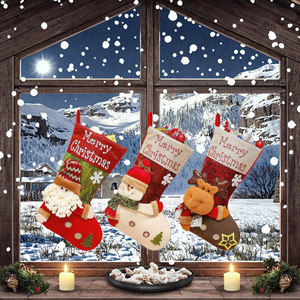 Nouvelles chaussettes de <span class=keywords><strong>Noël</strong></span> avec personnages en peluche 3D, bonhomme de neige, Père <span class=keywords><strong>Noël</strong></span>, renne, décorations de <span class=keywords><strong>Noël</strong></span> - Product Image 3