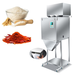 Machine de pesage et de remplissage quantitative à double tête 999g pour bonbons, matériel, farine, poudre de piment, poudres et granulés - Product Image 1