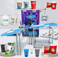 Máquina de serigrafía automática de alta velocidad para vasos de plástico, vasos PET, vasos PP
