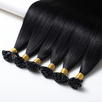 Meilleure Vente Extensions de Cheveux à Pointe Plate K-tip en Kératine Italienne Noires Brutes Double Drawn Naturelles Vierge 100% Cheveux Humains Vietnamiens