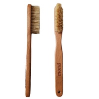 Brosse de nettoyage pour prises d'escalade en poils de sanglier avec manche en bois, portable, pour le bouldering