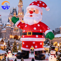 Père Noël gonflable géant personnalisé avec boîte cadeau, personnage gonflable de Noël avec cadeau, décoration pour événements de centre commercial et de fêtes