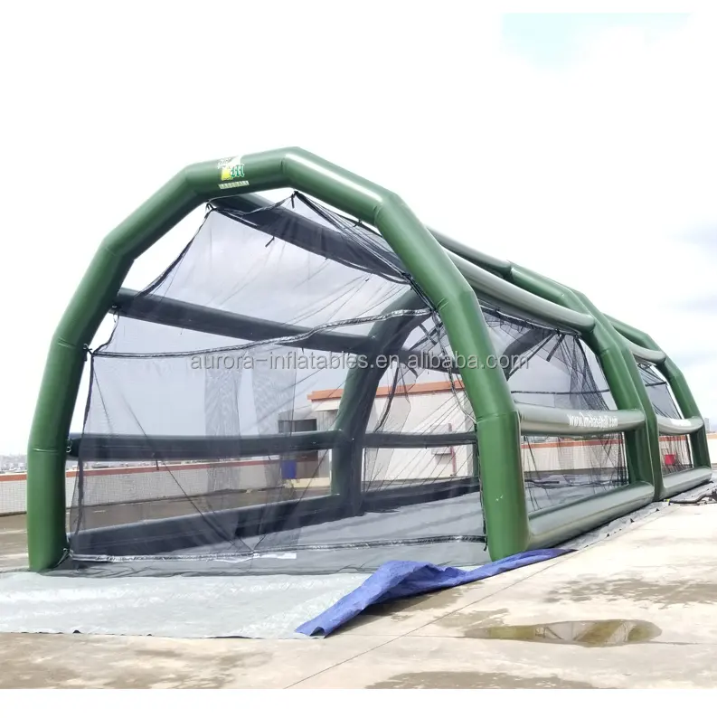 Mới Hoàn Thành 40ft PVC Tarpaulin Bóng Chày Inflatable Batting Lồng Đánh Batting Lồng Với Batting Cage Net