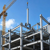 Bâtiment en acier préfabriqué professionnel à plusieurs étages pour bureaux modulaires