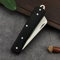 Couteau professionnel en acier inoxydable à lame fixe manche en palissandre pour le jardinage, le greffage et l'élagage.