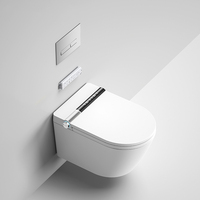 WC mural de conception nordique KD-TG2A-S avec abattant électrique, cuvette de toilette de luxe à détection de mouvement et réservoir intégré