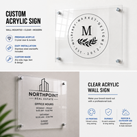 Panneau mural en acrylique dépoli personnalisé pour usine, signalétique de porte en plexiglas avec impression UV, heures d'ouverture et logo