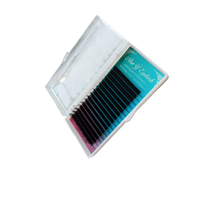 Marque privée vente en gros pour cheveux synthétiques extensions de cils plein volume faites à la main 0.03-0.25 ventilateurs de volume 0.15mm velours noir - Product Image 2