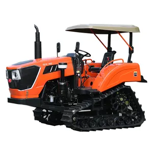 Farm Crawler Tractor 90 HP Crawler Tractor Price Large 90HP Rubber Track Crawler Tractor With Rotary Tiller In Indonesia
