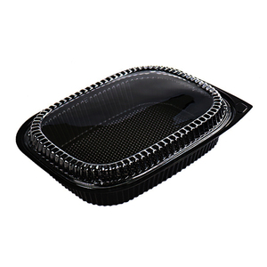 1500ml Plastic Container Restaurant Catering Trays With Lids Plastic Dessert Container Salad Packaging Boxes RT340-270-60-PPB-E