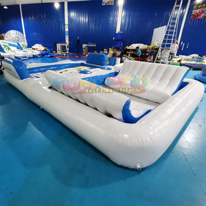 Île flottante gonflable pour 6 personnes, pour se prélasser au soleil dans une piscine ou un lac, pour les loisirs en plein air. - Product Image 6