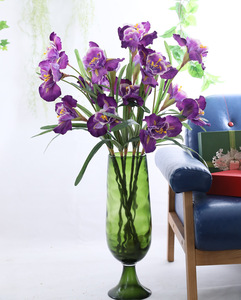 Tela de seda de alta calidad de 90cm/35 pulgadas, lirios artificiales de tacto Real para fiesta, Hotel, mesa de boda, flores decorativas - Product Image 3