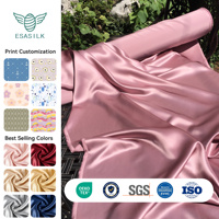 OEKO-TEX100 16/19/22MM Grade 6A 100% Pure Mulberry Silk Charmeuse Fabric Plain Dyed for Dress Blouse Lining in Stock