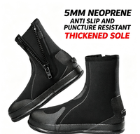Bottes de plongée montantes en néoprène de 5 mm, épaissies, antidérapantes et résistantes à l'usure, pour la plongée avec tuba, la plage, le surf et la marche aquatique