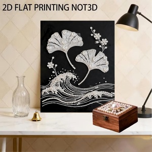 Xixi Custom Diamond Pearl Painting Kit-Crystal Art Landscape Modern Design DIY <b>Canvas</b> <b>Frame</b> for Parties Engagements Gifts - Product Image 1