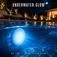 Projecteur LED de piscine de haute qualité IP68 rempli de résine 12V RGB avec couvercle en PC pour utilisation extérieure sous-marine
