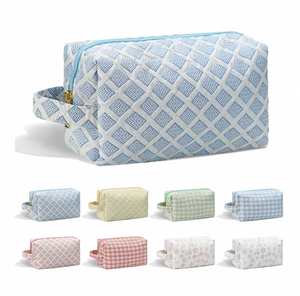 Bolsa de Maquillaje Grande de Lujo con Compartimentos, Borlas y Cuero Vegano, Fácil de Transportar, para Organización de Cosméticos y Cuidado de la Piel - Product Image 2