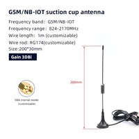 Antena Magnética para Vehículo 4G LTE de 433, 868 y 915 MHz para Módulo de Rastreo IoT, Antena ISM Vertical con Succión, Clasificación IP67