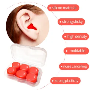 Supports pour boucles d'oreilles, boîte de rangement transparente en plastique, moulé, 38Db, réduction du bruit, jauge d'oreille, bouchons de boucle d'oreille cylindrique réutilisable
