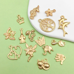 Mixed 51Kc Gold Pendant Charms DIY Jewelry Accessories Various Shapes For <b>Bracelet</b> Necklace Making - Product Image 3