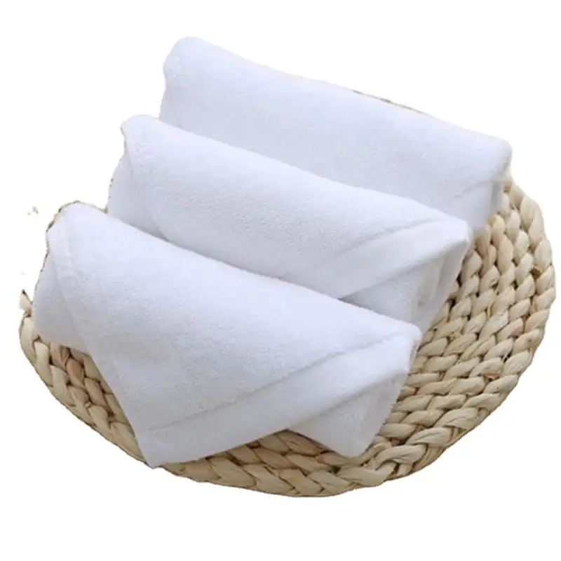 Asciugamano viso promozionale a buon mercato colore bianco 100% cotone