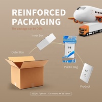 Prise murale standard sud-américaine avec prise USB américaine à 3 broches et double chargeur USB de type A