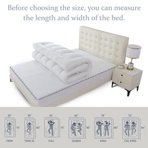 2025 meilleur <span class=keywords><strong>surmatelas</strong></span> en microfibre de lit nuage <span class=keywords><strong>ultra</strong></span> doux de 5 pouces coton Plus <span class=keywords><strong>surmatelas</strong></span> en mousse à mémoire de forme en microfibre pleine grandeur - Product Image 5