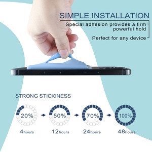 Creativo de silicona pegajosa para tarjetas de crédito, soporte de bolsillo ultradelgado para teléfono móvil, pegatinas traseras, fundas para tarjetas para iPhone y la mayoría de los teléfonos inteligentes - Product Image 4
