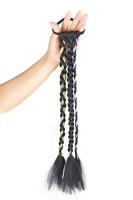 Perruque de tresse de boxe pour filles épicées colorées et perruque de tresse de boxe pour dame