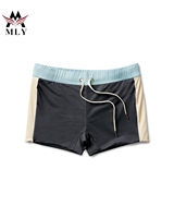 Nouveau style de slip de bain pour hommes coupe carrée short de plage en nylon imprimé short de bain short de bain fourni meilleure plage