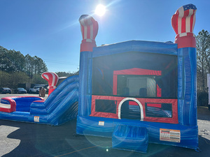 Château gonflable combiné avec toboggan, en promotion, pour location commerciale extérieure lors de fêtes - Product Image 2