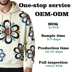 Felpa con Cappuccio Oversize Pesante con Zip e Ricamo, Misto Poliestere/Cotone, <span class=keywords><strong>Abbigliamento</strong></span> Invernale da <span class=keywords><strong>Uomo</strong></span> - Product Image 2
