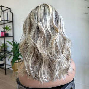 Capelli umani europei in stile estivo evidenziano biondo platino con radici di livello 7 parrucca anteriore in pizzo HD invisibile per la perdita di capelli delle donne - Product Image 6