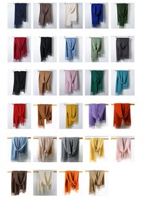 <strong>New</strong> Arrive Winter Scarf Women Tassel Plain Embroidered Cashmere <strong>Shawl</strong> Pashmina Scarves - Product Image 6