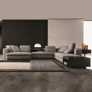 Sofá en forma de L de tela, mueble de diseño <span class=keywords><strong>italiano</strong></span>, moderno, nórdico, esquinero - Product Image 1