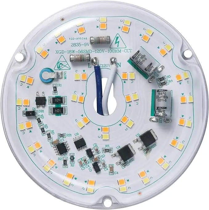 Ac Led Module 110V Certificaat Flicker Gratis Dimbaar Plafond Ventilator Licht Vervanging Led Board 18W Watt Ronde Led Module