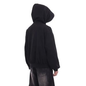 เสื้อแจ็คเก็ตคาร์ดิแกนฮู้ดสไตล์วิซาร์ดผ้าฝ้ายเฟรนช์เทอร์รี่ 100% แบบถอดประกอบได้ ซิปเฉียงแนวตั้ง สไตล์สตรีท - Product Image 6