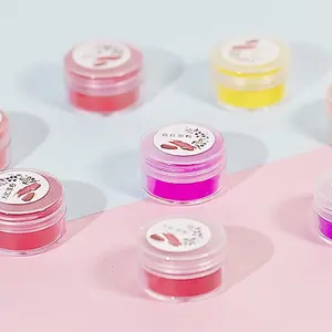 Fabbricazione Lip Gloss In Polvere di Alta Qualità 16 Colori 5g/ogni Colore delle labbra gloss pigmento FAI DA TE Halloween Trucco In Polvere