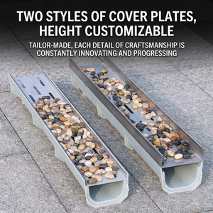 Caniveau de drainage en forme de U avec fond épaissi pour une forte capacité de charge ; dimensions personnalisées disponibles. - Product Image 4