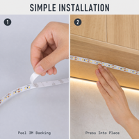 Bande lumineuse LED 12V 2835 60 LED par mètre 8mm IP20 6500K Blanc froid Ra80 Télécommande Dimmable SDCM5 Rouleau de 5m