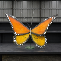 Décoration Papillon Orange Géant en Papier pour Événements, Mariages, Affichages Commerciaux et Vitrines de Centres Commerciaux