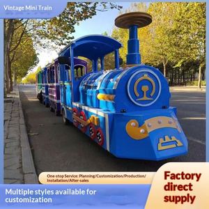 Petit train électrique d'extérieur pour centre commercial, équipement de divertissement, modèle Chuangbo en acier et PRV sur rail vapeur - Product Image 2