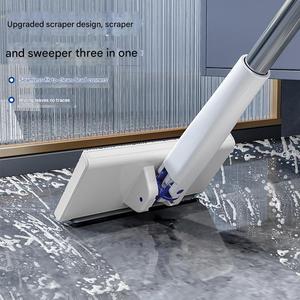 Vadrouille de nettoyage de sol à serrage automatique Lingettes remplaçables Recharge de serviettes Chiffon non tissé Tissu humide Essuie-glace de fenêtre Vadrouille plate jetable - Product Image 1