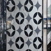 Panneau de carrelage décoratif en pierre frittée H, motif marbre, 1200x2700x9mm, design artistique pour mur d'entrée d'appartement de luxe