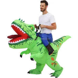 Costume de dinosaure T-Rex gonflable pour adultes Halloween Cosplay Costumes gonflables à air drôle Carnaval Fête à thème de Noël