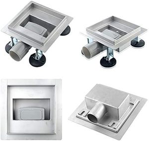 Drain de <span class=keywords><strong>douche</strong></span> Siphon de <span class=keywords><strong>douche</strong></span> en acier inoxydable Drain de sol carrelable pour salle de bain avec dispositif de désodorisation et filtre à cheveux - Product Image 3