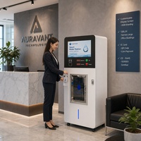 Máquina Expendedora de Agua con Monedas, Purificadora de Agua RO de 800 GPD, Estación de Recarga para Hoteles, Motels, Casas de Huéspedes, Pasillos y Áreas Públicas