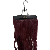 Pochette à fermeture éclair étroite personnalisée emballage anti-poussière pour extensions de cheveux sacs de rangement pour perruque de cheveux en plastique PVC non tissé avec cintre