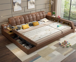 <span class=keywords><strong>Cama</strong></span> inteligente king size marco con TV moderna <span class=keywords><strong>cama</strong></span> doble de cuero tamaño queen mesa de proyector muebles de dormitorio <span class=keywords><strong>cama</strong></span> inteligente <span class=keywords><strong>tapizada</strong></span> - Product Image 2